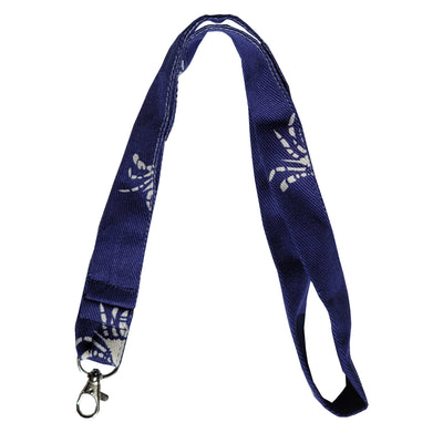 Navy & White Crabs Lanyard