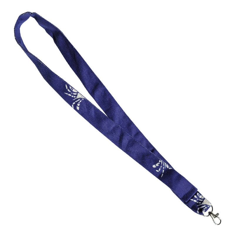 Navy & White Crabs Lanyard