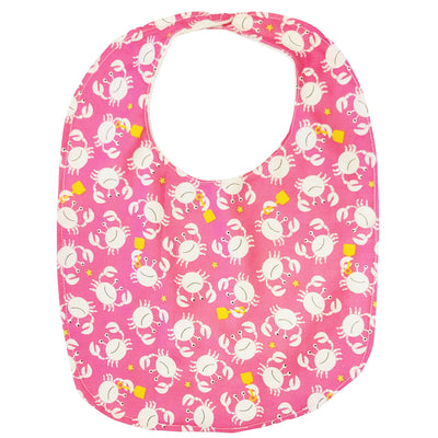 Crab Baby Bib - Pink Background