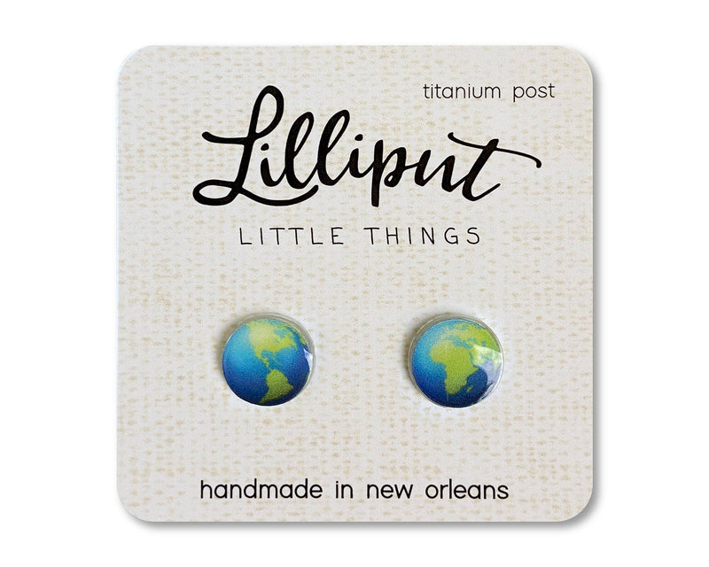 Planet Earth Lilliput Earrings