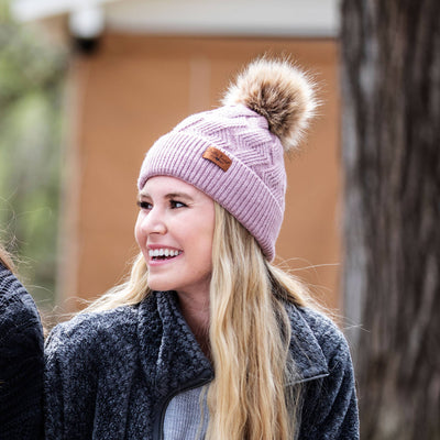 Britt's Knits Pom Hat Scene (Lilac)