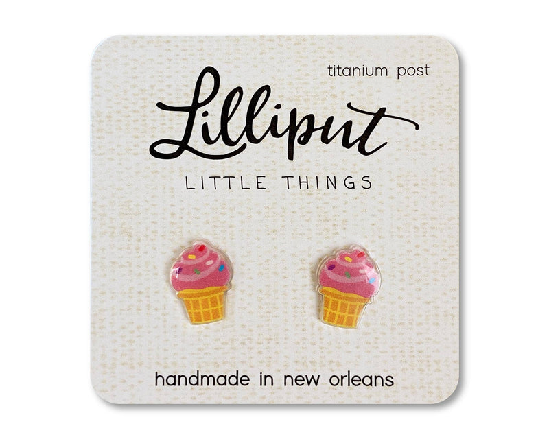 Ice Cream Cone Lilliput Earrings