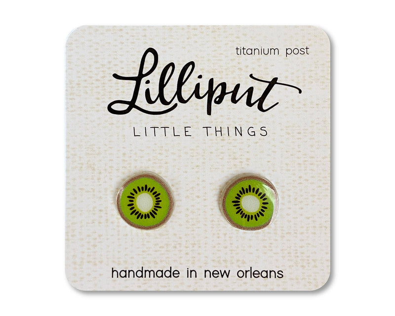 Kiwi Slice Lilliput Earrings