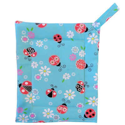 Ladybugs on Aqua Background Potholder Locally Sewn