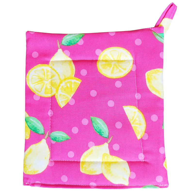 Lemon Dots Potholder Locally Sewn