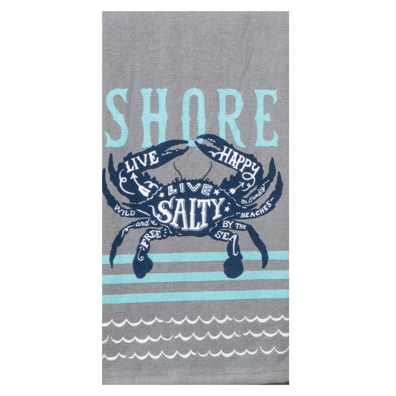 Live Salty Crab Kitchen Towel