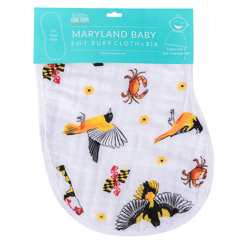 Maryland Baby 2-in-1 Burp Cloth and Bib