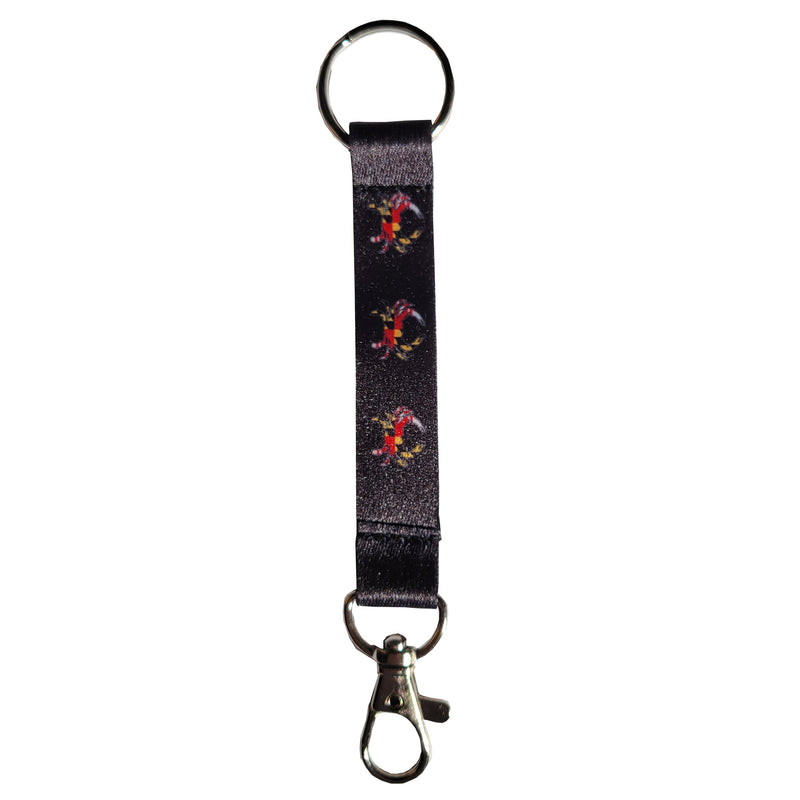 Maryland Flag Crab Key Ring Mini Lanyard