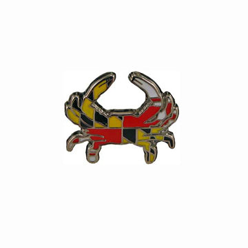 Maryland Flag Crab Tack Pin - Die Cut