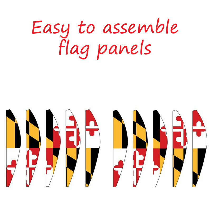 Maryland Flag Hot Air Balloon 22" Wind Spinner