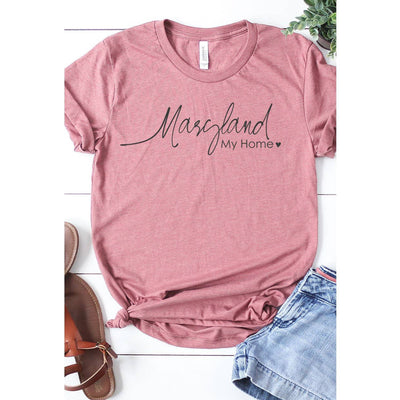 Maryland My Home Mauve T-Shirt Scene