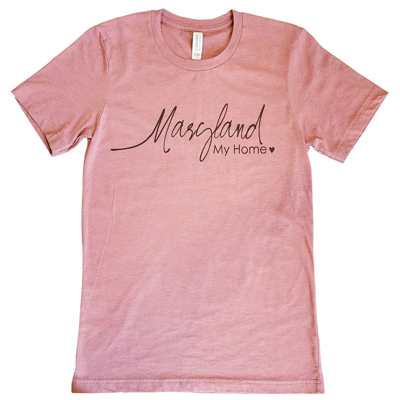 Maryland My Home Mauve T-Shirt