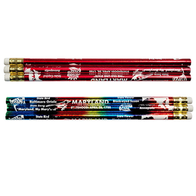 Maryland Symbols Pencil Each - Red or Rainbow