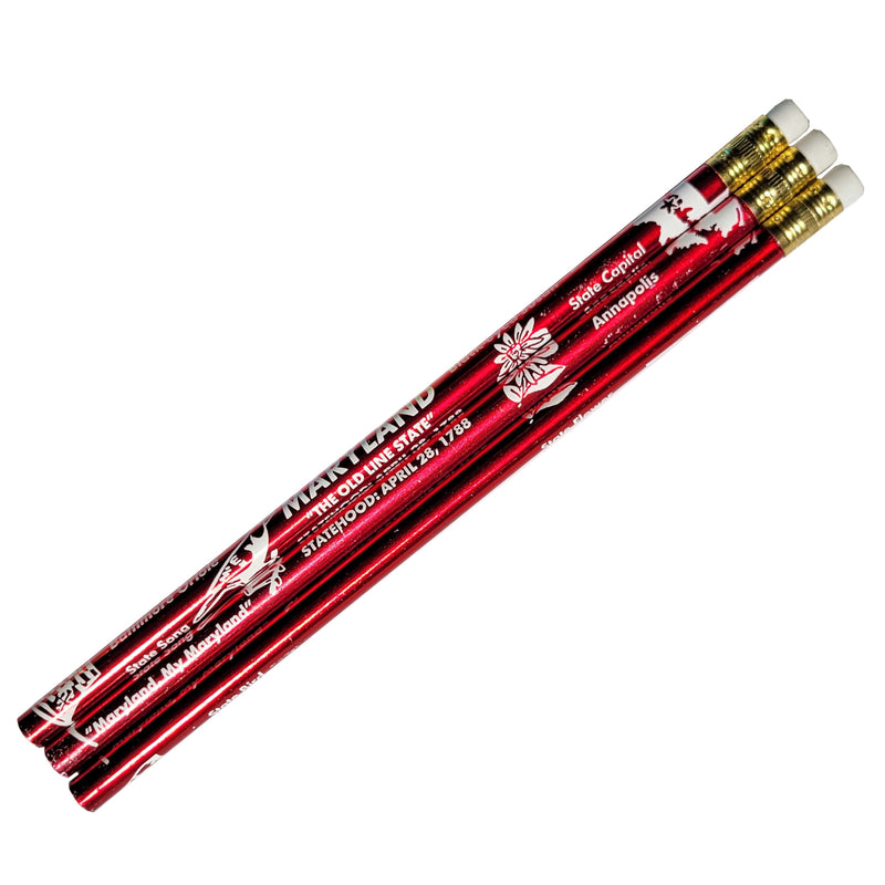 Maryland Symbols Pencil Each - Red