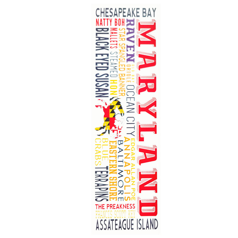 Maryland Words Collage Bookmark