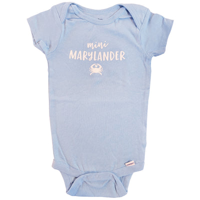 Mini Marylander Crab Baby Onesie Blue