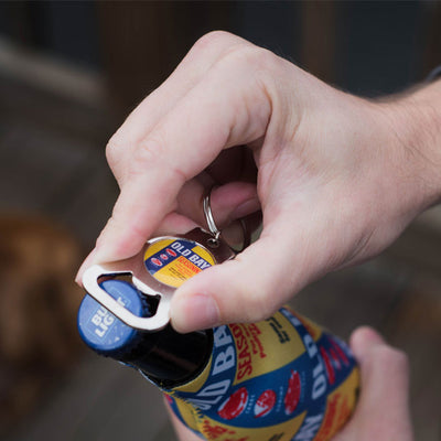 Old Bay Seasoning Circle Bottle Opener Keyring (scene)