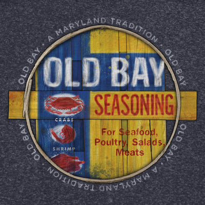 Old Bay Crab Bushel Lid T-Shirt Design Closeup