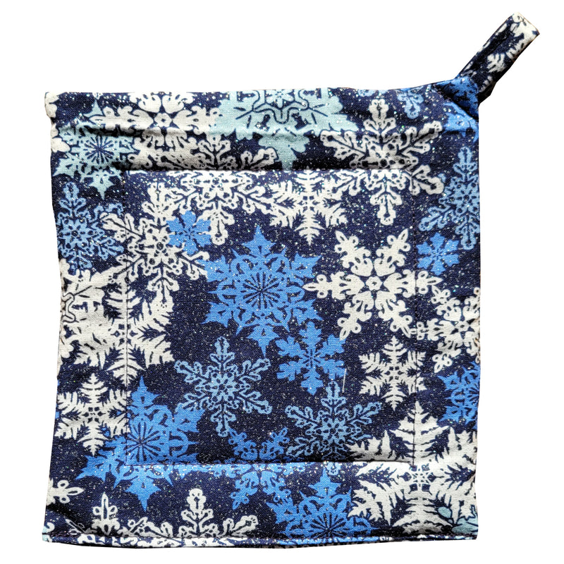 Potholder Locally Sewn - Sparkling Snowflakes