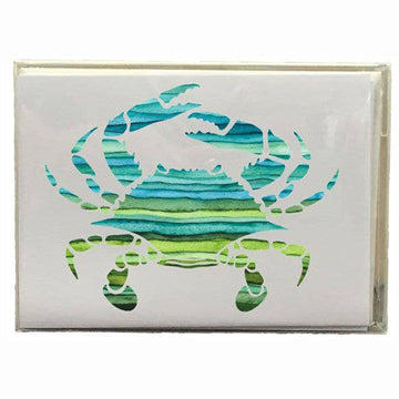 Striped Crab Note Card