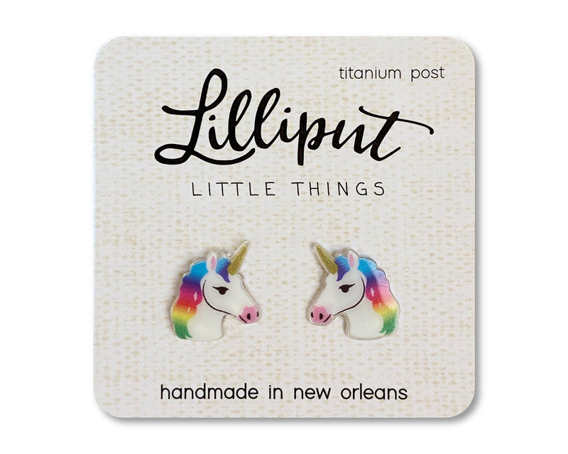 Rainbow Unicorn Lilliput Earrings