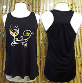 Maryland Wine Glass & Swirls Tank Top - Ladies